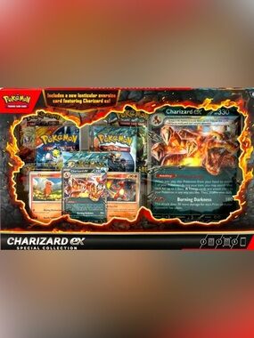 Pokemon Charizard EX Special Collection – Black & Orange Fire-Themed Box